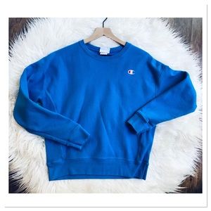 Champion Reverse Weave Crewneck Sweatshirt Blue Medium